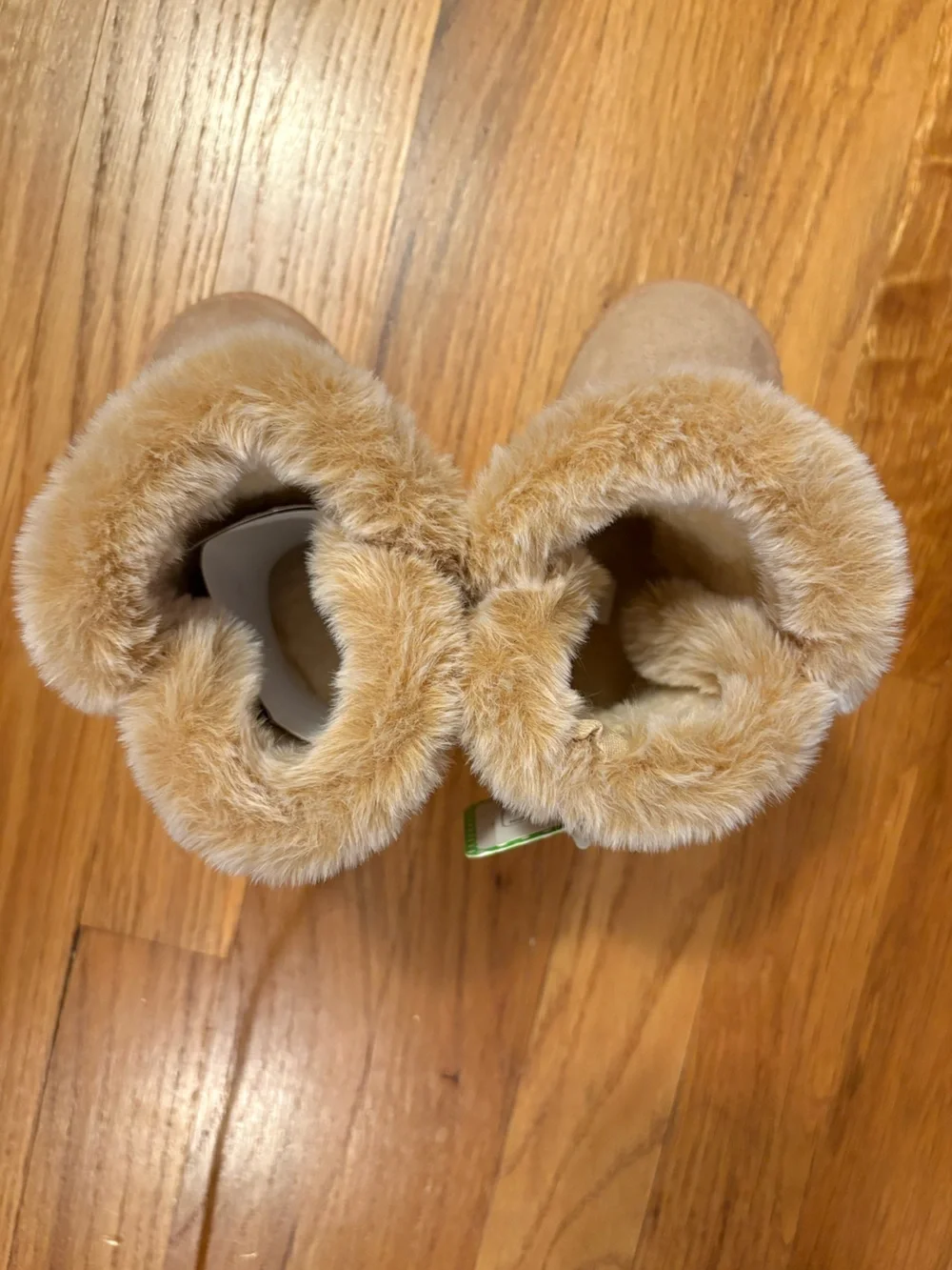 First Steps by Stepping Stones NWT Girls Bow Faux Fur Brown Winter Boots Size 7